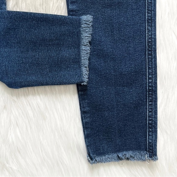 Free People Fringe Hem High Waist Medium Wash Skinny Ankle Jeans - Picture 4 of 11